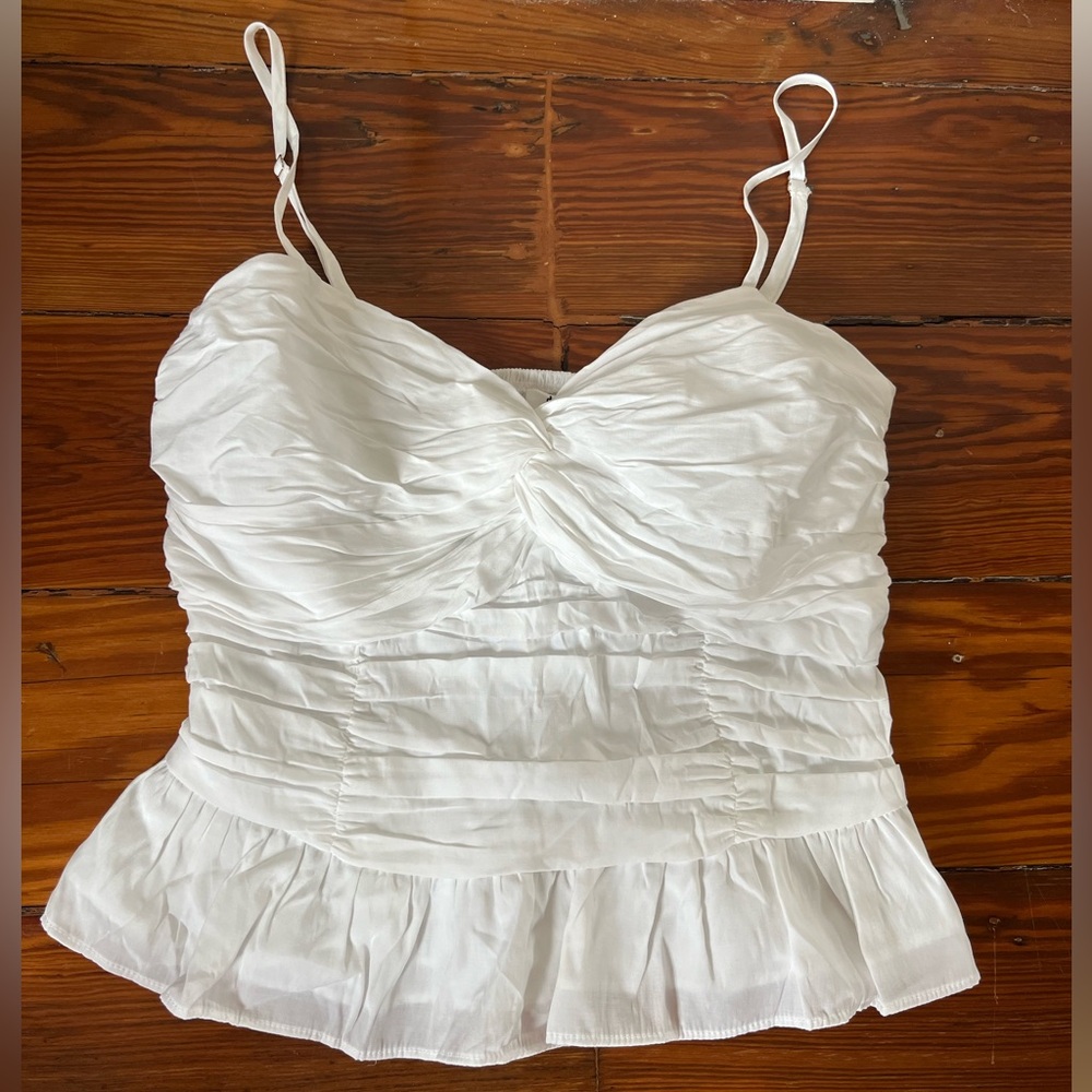 Day + Moon white tank top